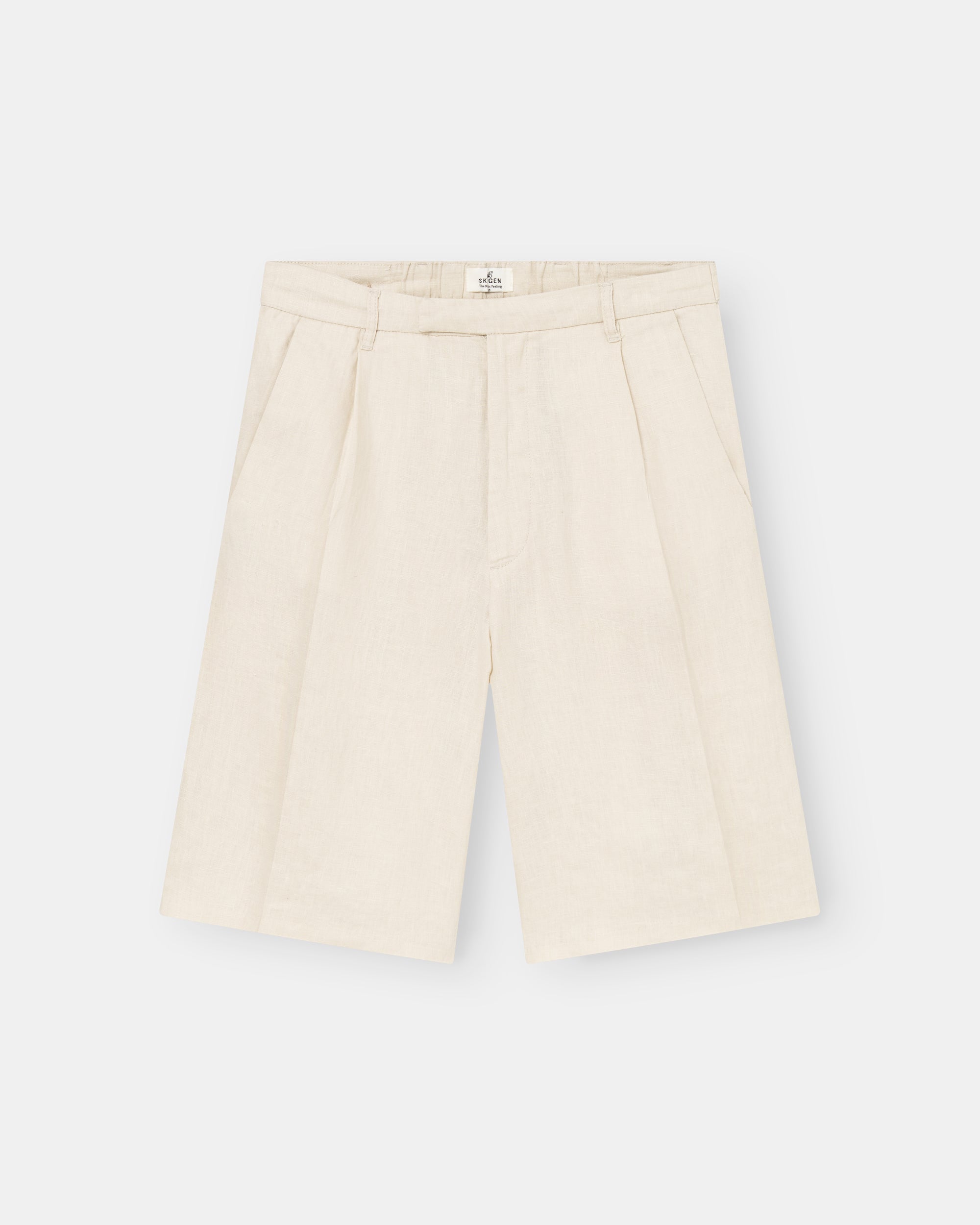 Pleated Baggy shorts Beige